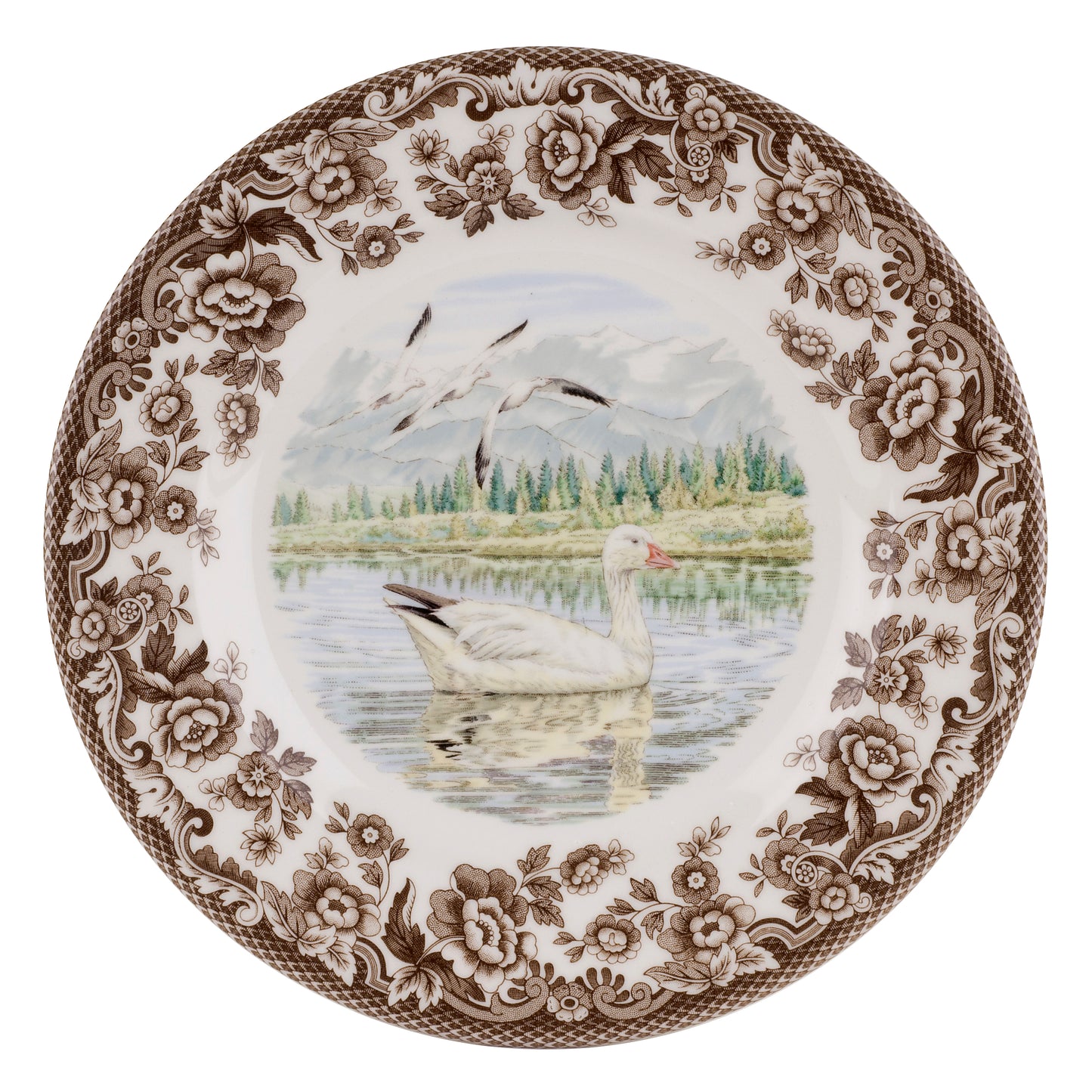Spode Woodland Salad Plate Snow Goose