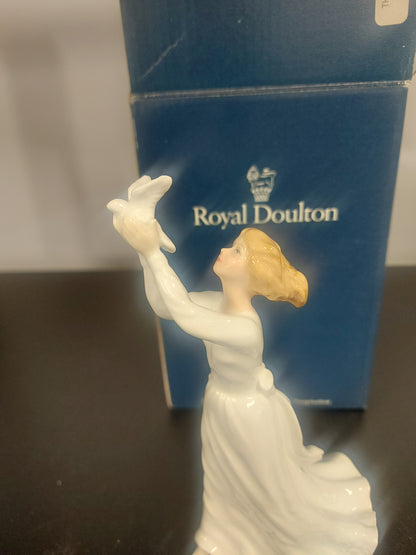 Last Chance Deal- ROYAL DOULTON FIGURINE "THINKING OF YOU" 1991 6 1/2" TALL