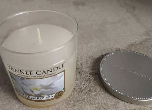 Last chance Deal- Yankee candle White Gardenia small  single wick- price cut