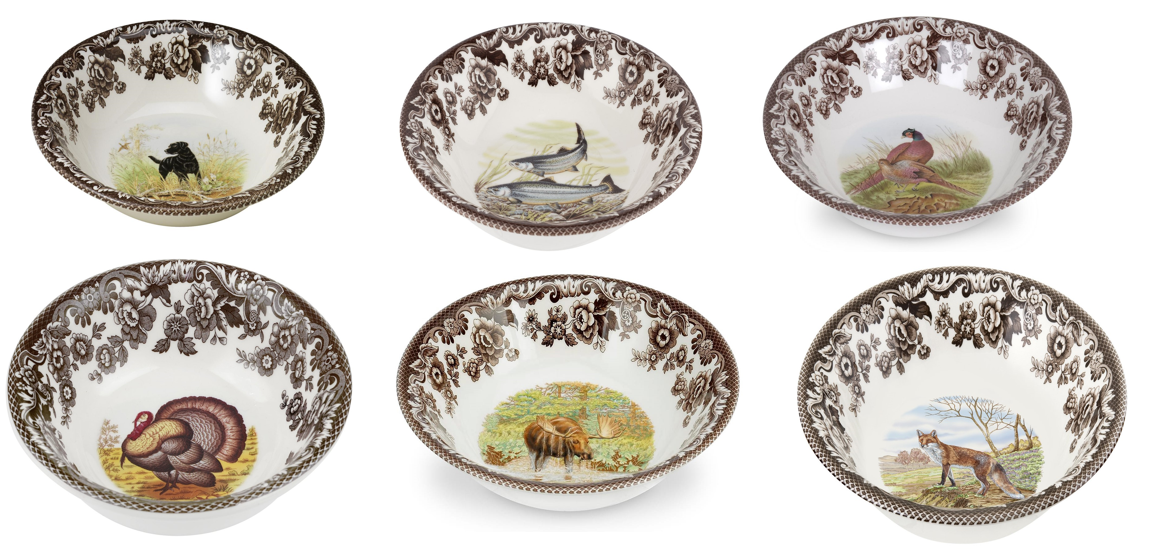 Spode Woodland Ascot Set of 6 Bowls-3606