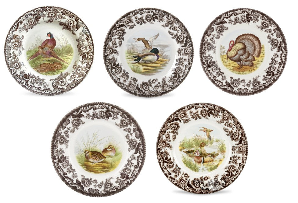 Spode Woodland 5 assorted luncheon plates 3748