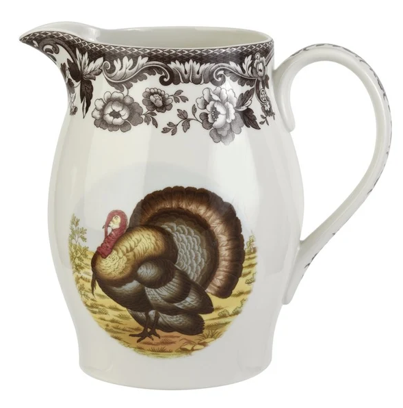Spode Woodland pitcher3.5 pt turkey 4049