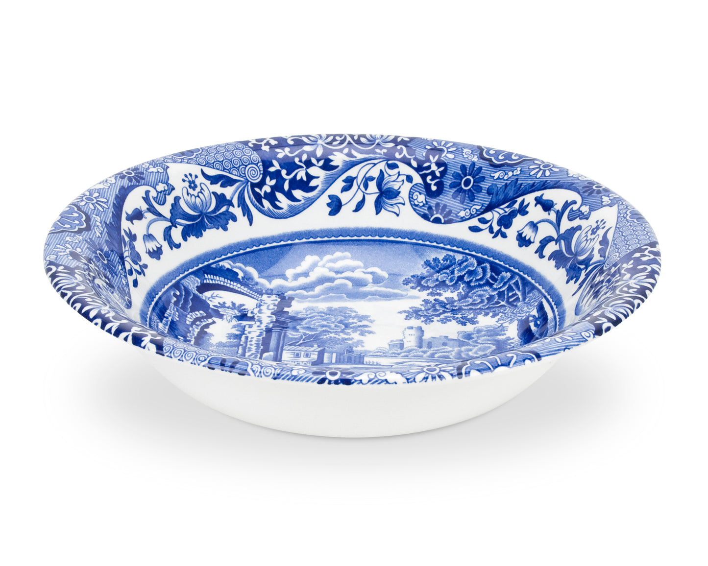 Spode Blue Italian Ascot Cereal Bowls Set of 4