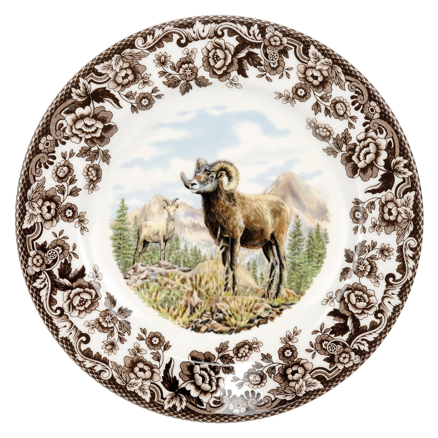 Spode Woodland Salad Plate Big Horn Sheep