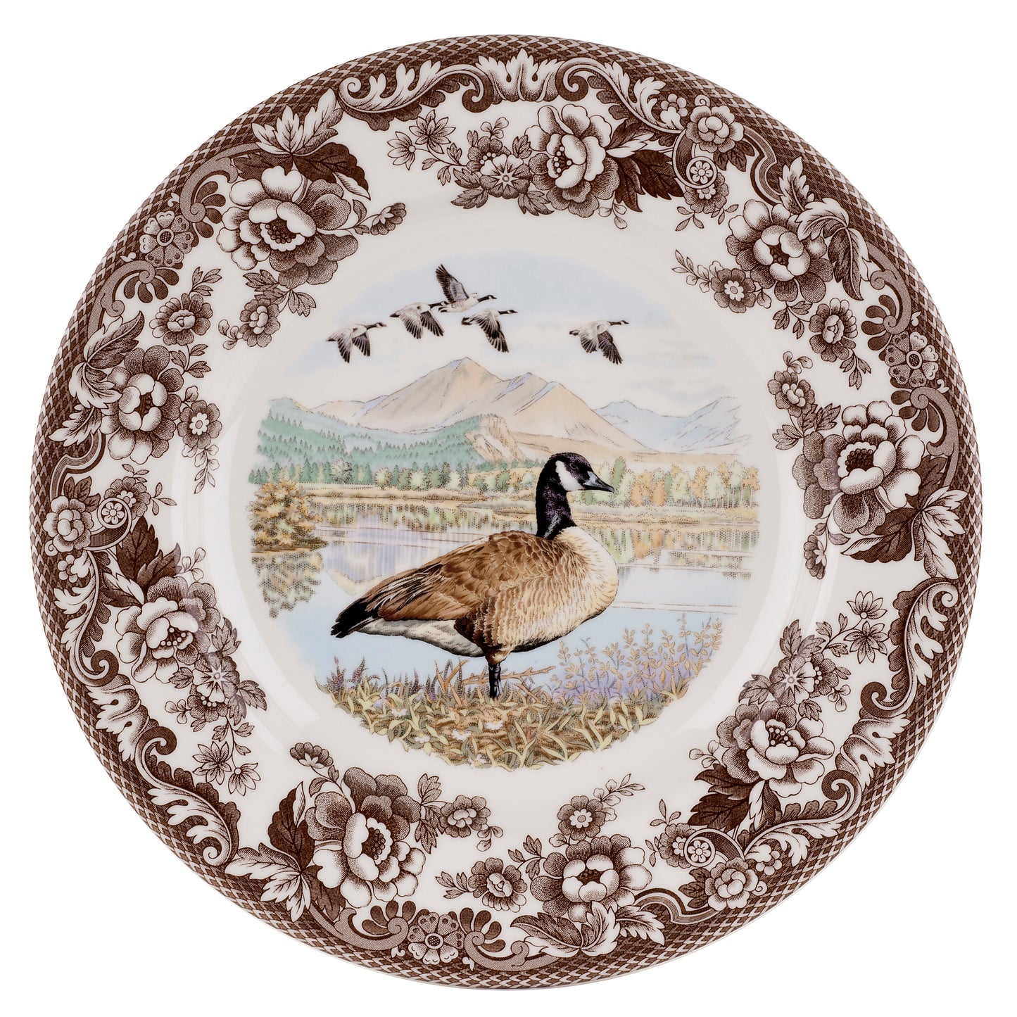 Spode Woodland Canada Goose 8 inch Ascot bowl