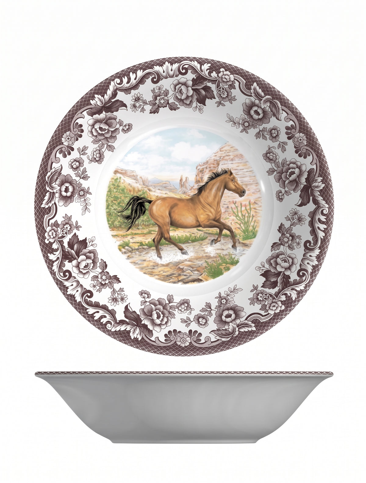 Spode Woodland Ascot bowls quarterhorse