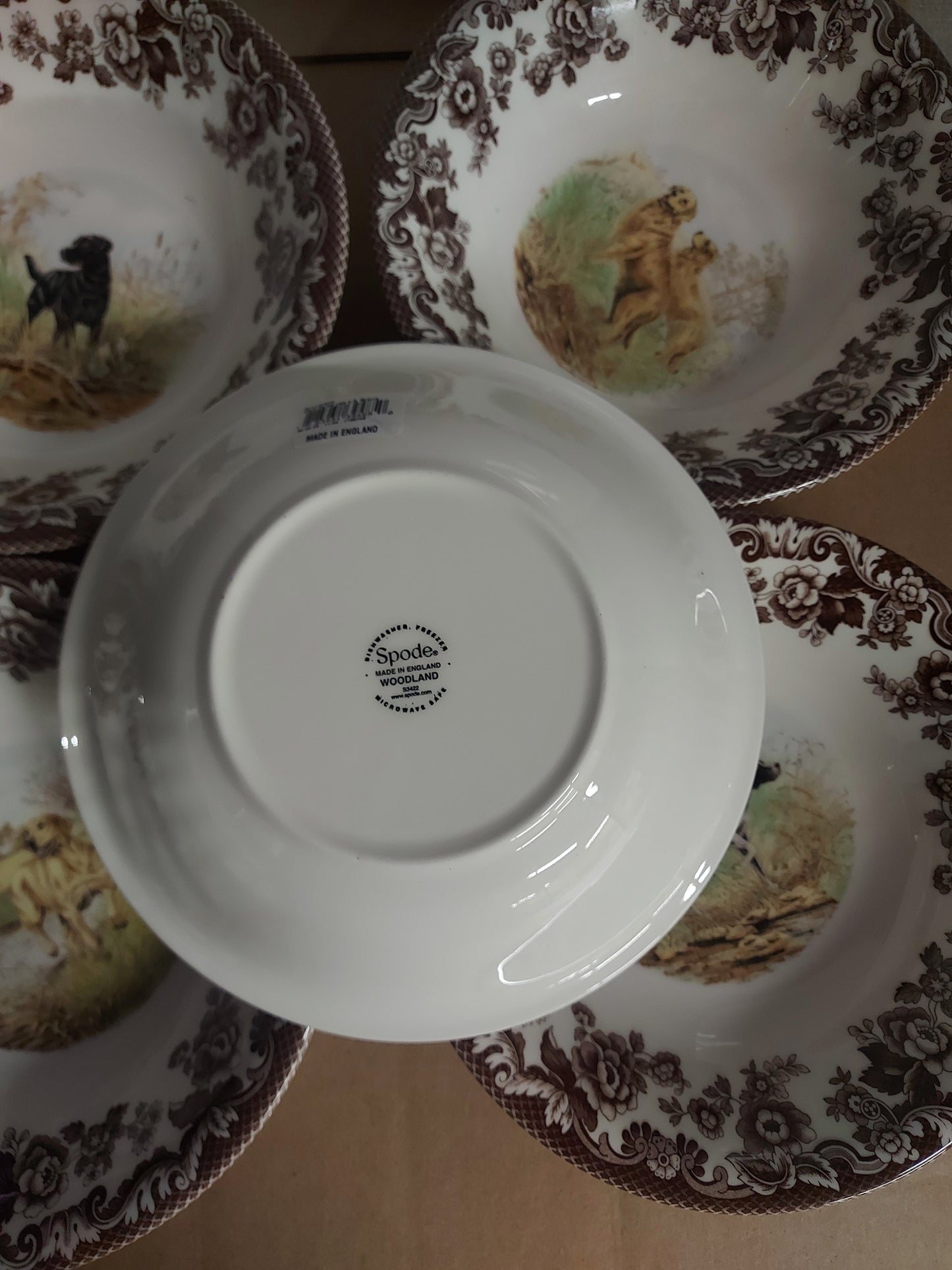 Spode Woodland Ascot  Bowls set of 5 unique unique DOG Designs