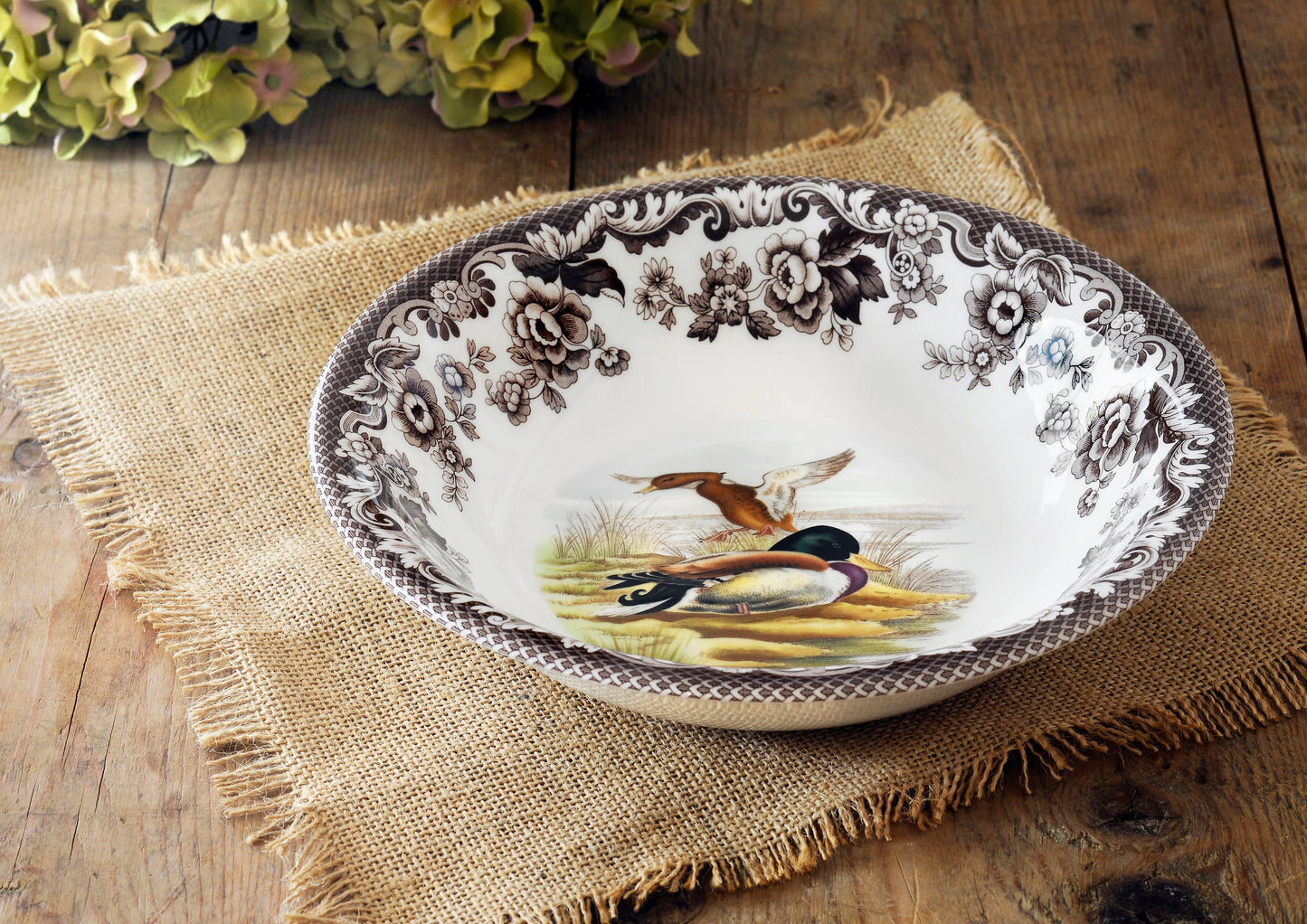 Spode Woodland Ascot Soup/Cereal Bowl Mallard