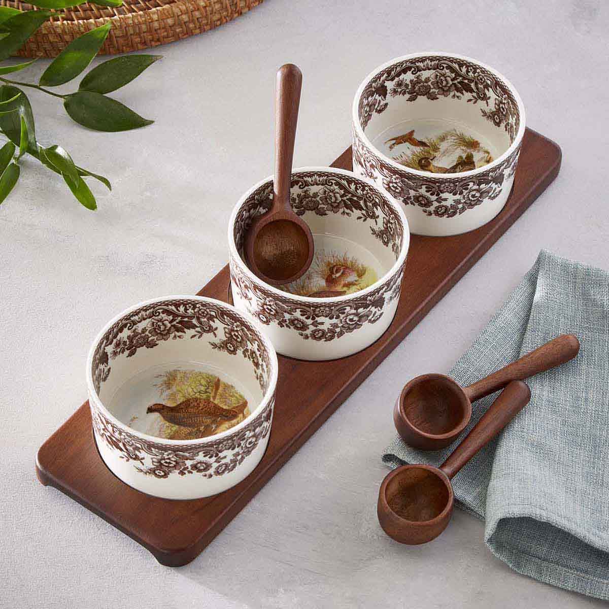 Spode Woodland 7 Piece Condiment Set