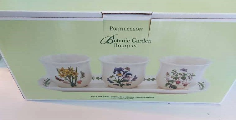 Portmeirion Botanic Garden 4 pc Herb set- drastic price cut!!