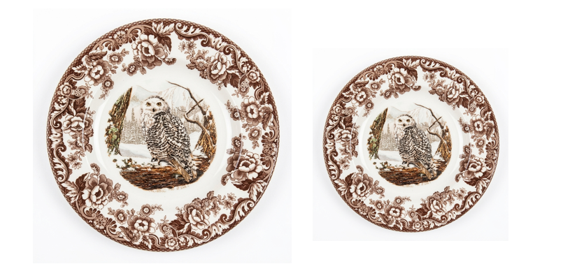 Spode Woodland Ascot snowy Owl Dinner plate