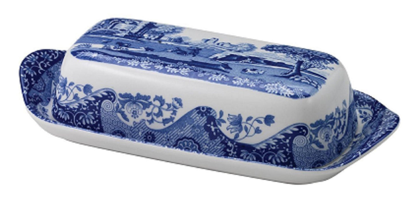 Spode Blue Italian Covered Butter - Shoppedeals