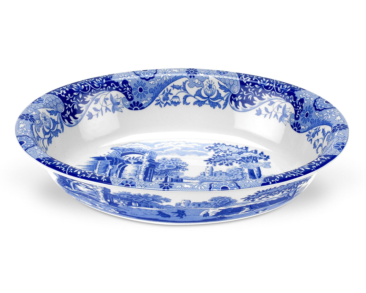 Spode Blue Italian Oval Rim Serving Dish - Shoppedeals