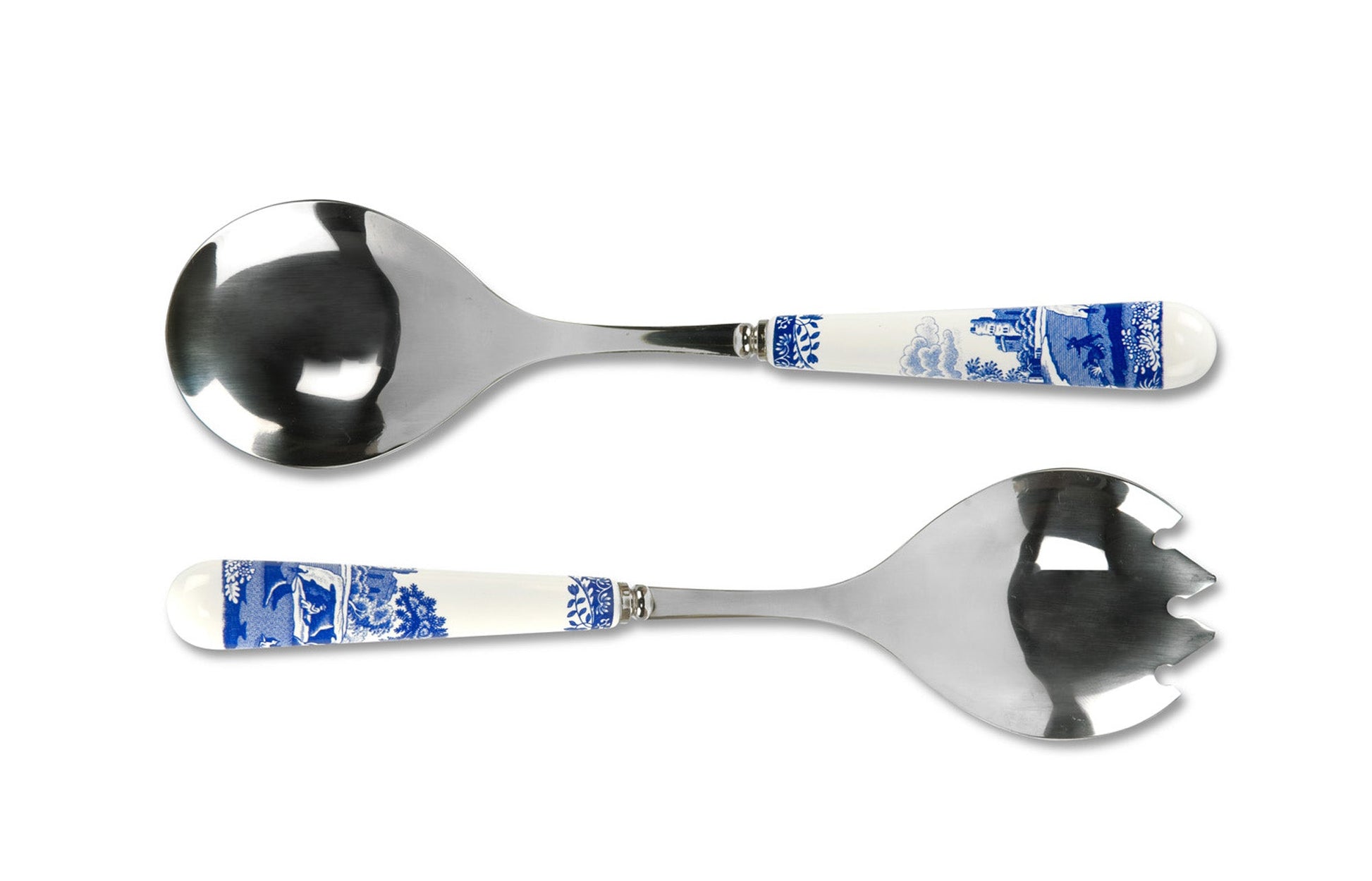 Spode Blue Italian Salad Servers - Shoppedeals