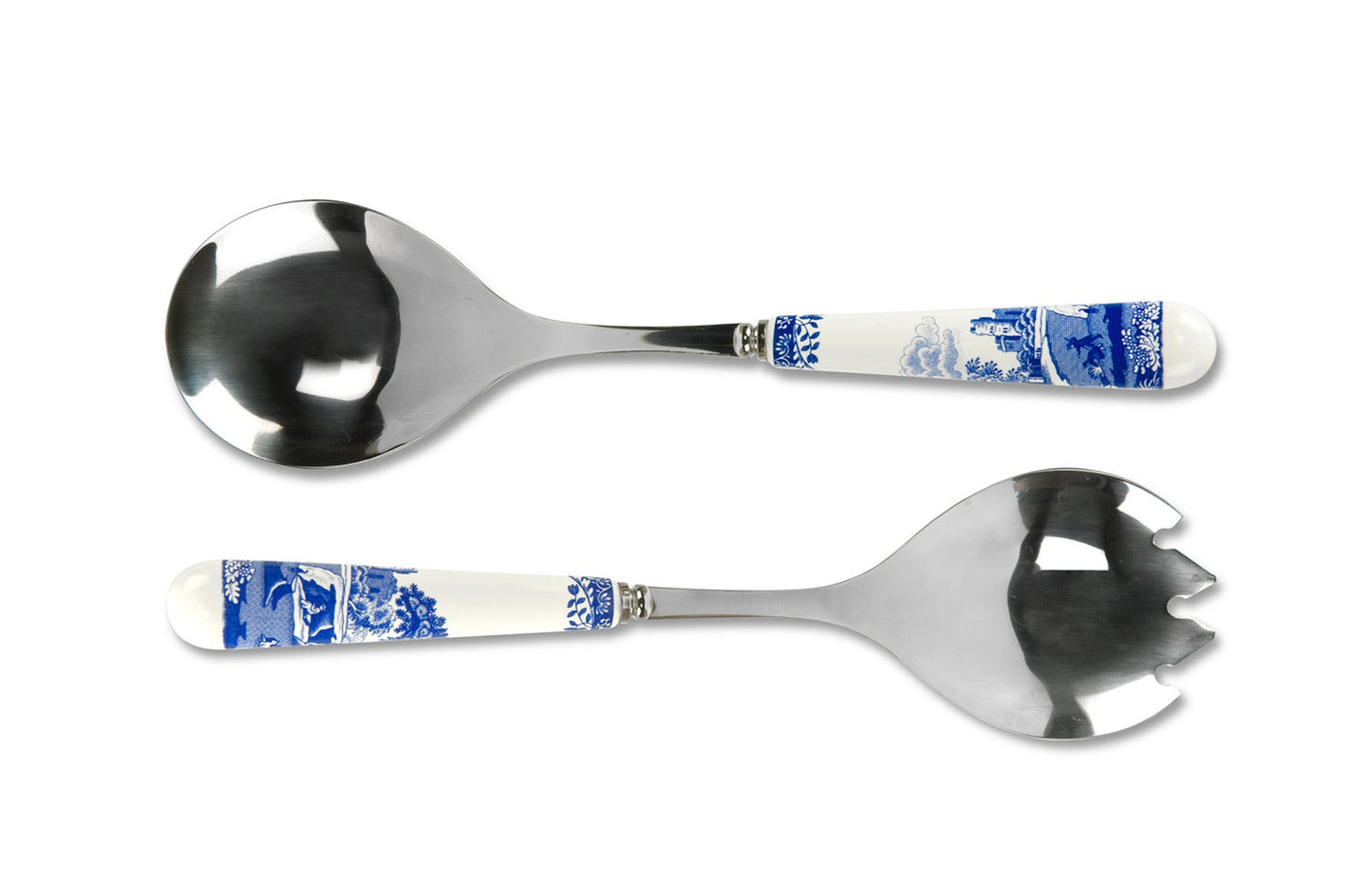 Spode Blue Italian Salad Servers - Shoppedeals