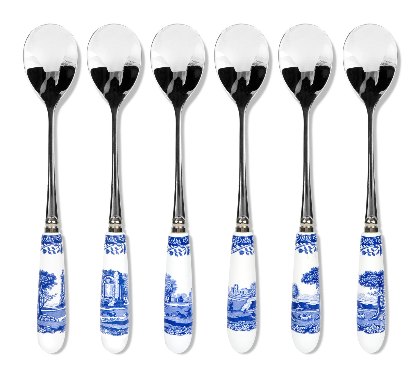 Spode Blue Italian Set Of 6 Teaspoons - Shoppedeals