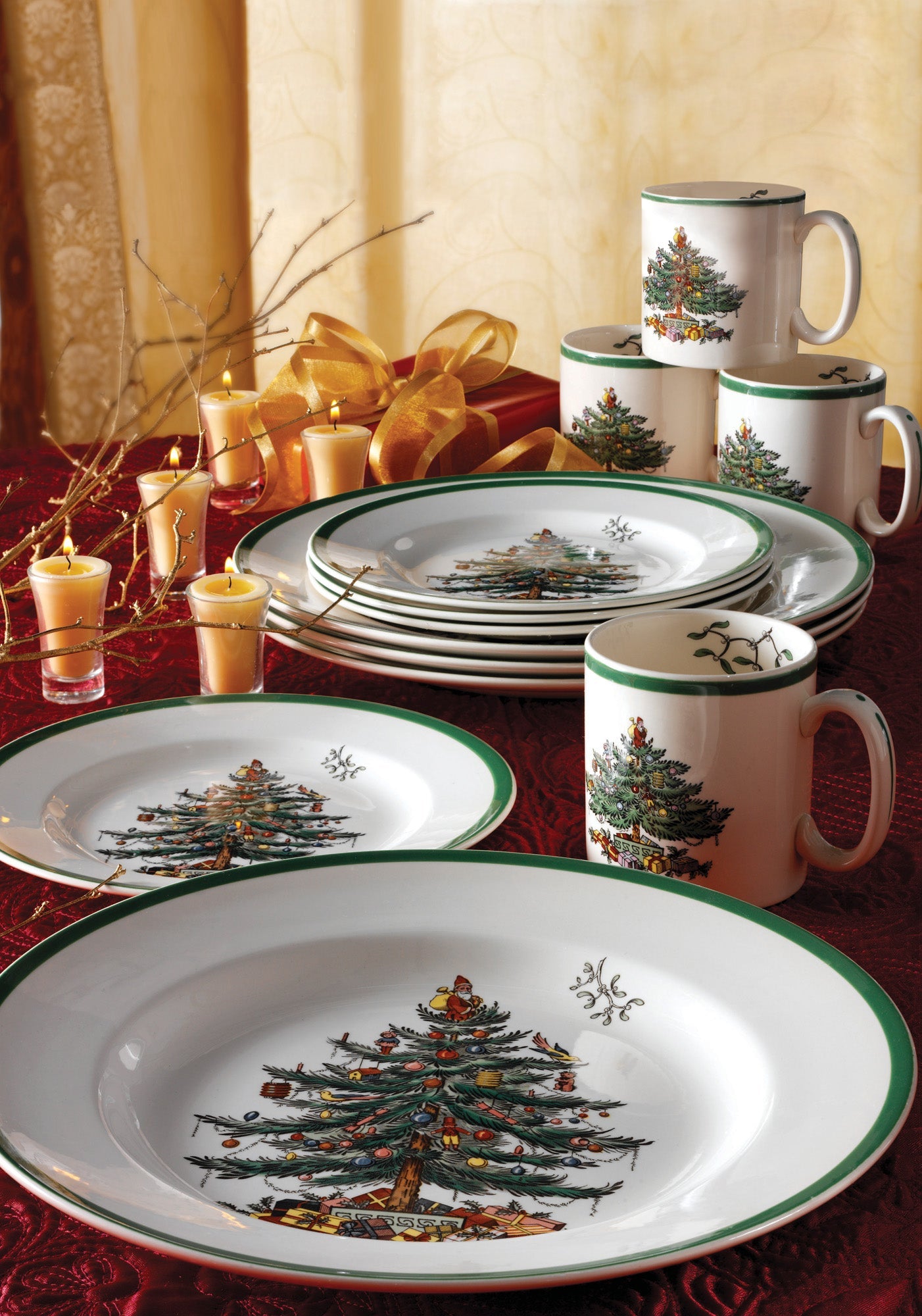 Spode Christmas Tree 12 Pc Dinnerset - Shoppedeals