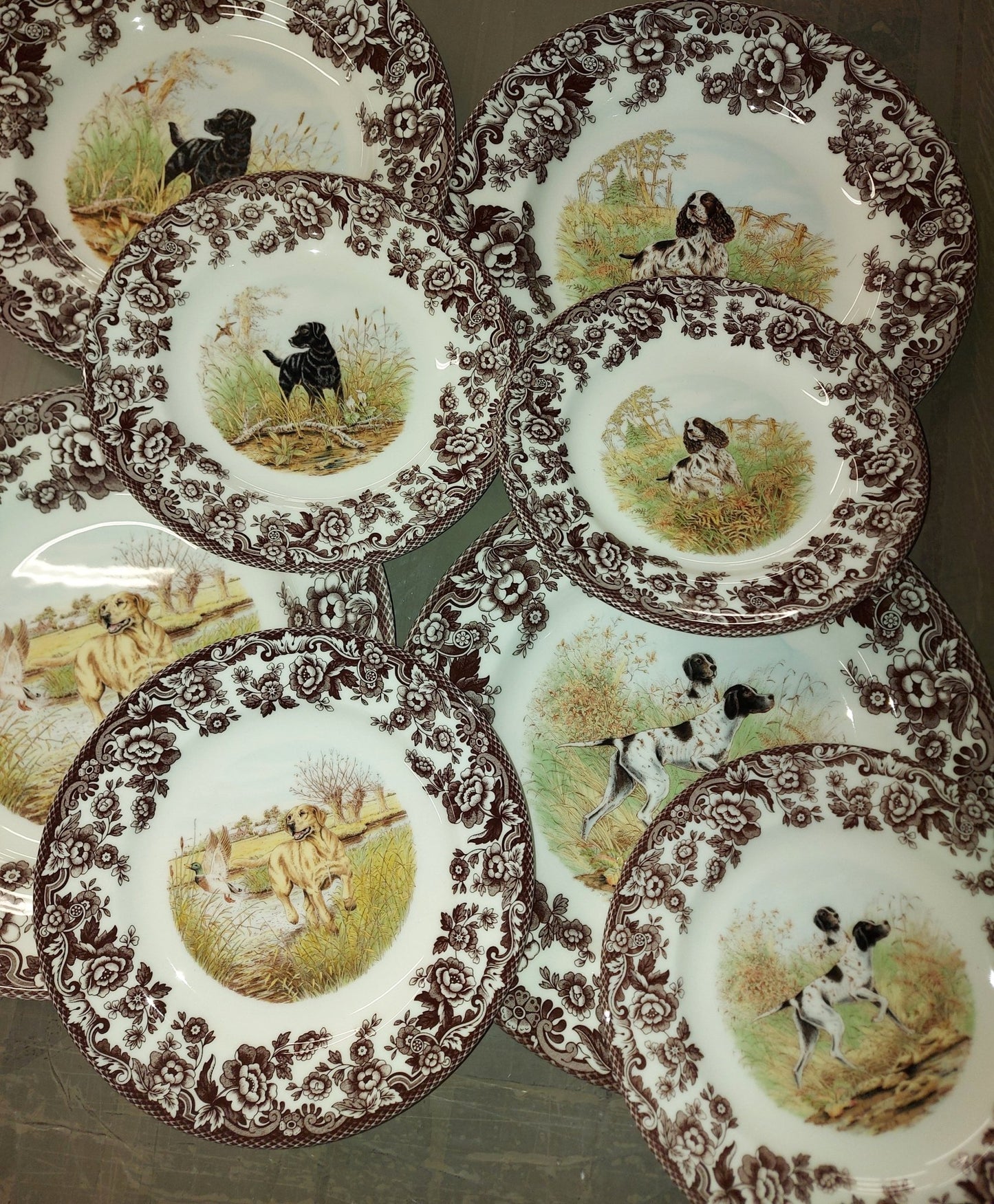 Spode Woodland 8 pk all dogs 4 dinners + 4 salads - Shoppedeals