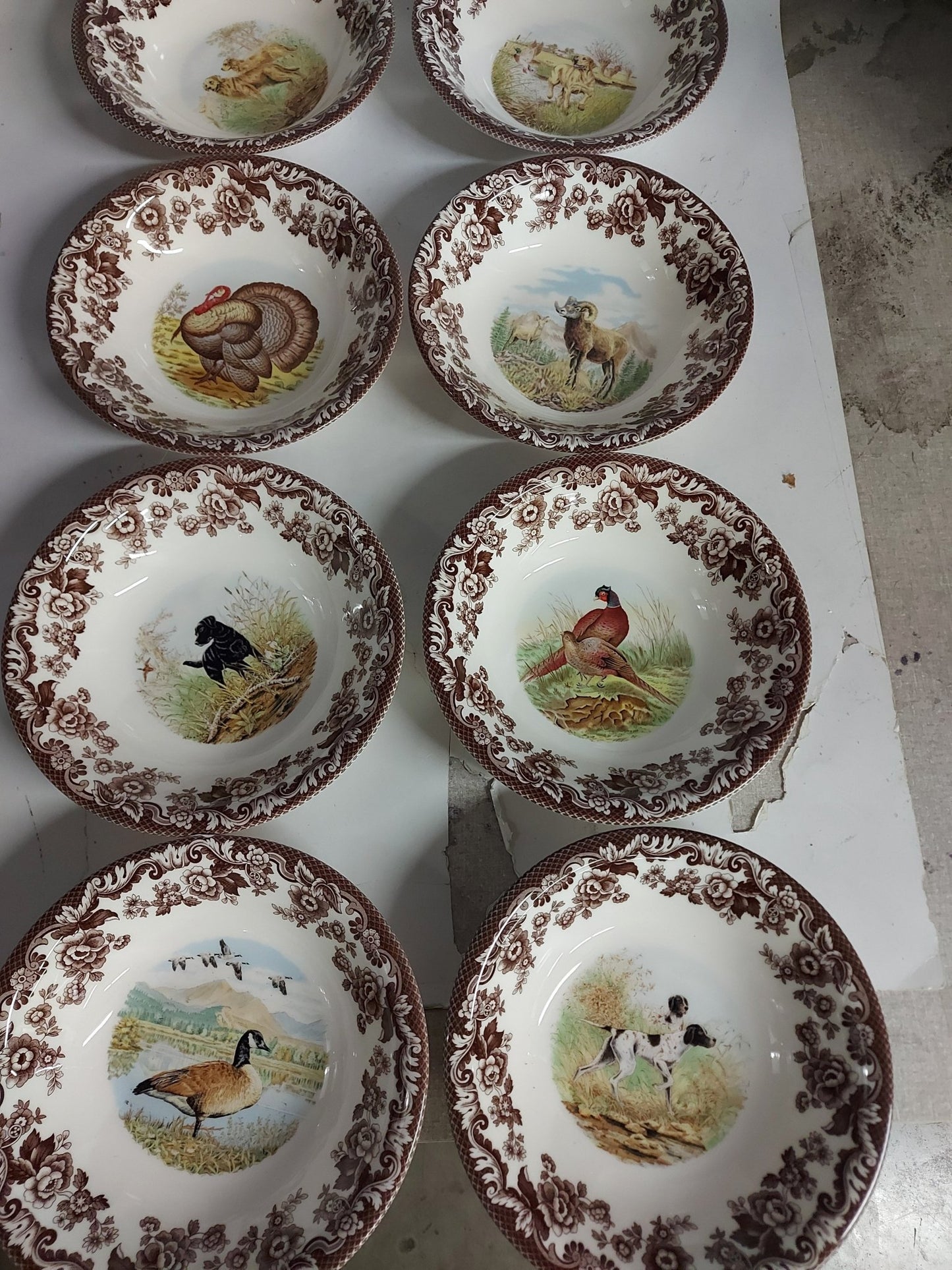 Spode Woodland Ascot Bowls set of 8 uniqiue designs - Shoppedeals