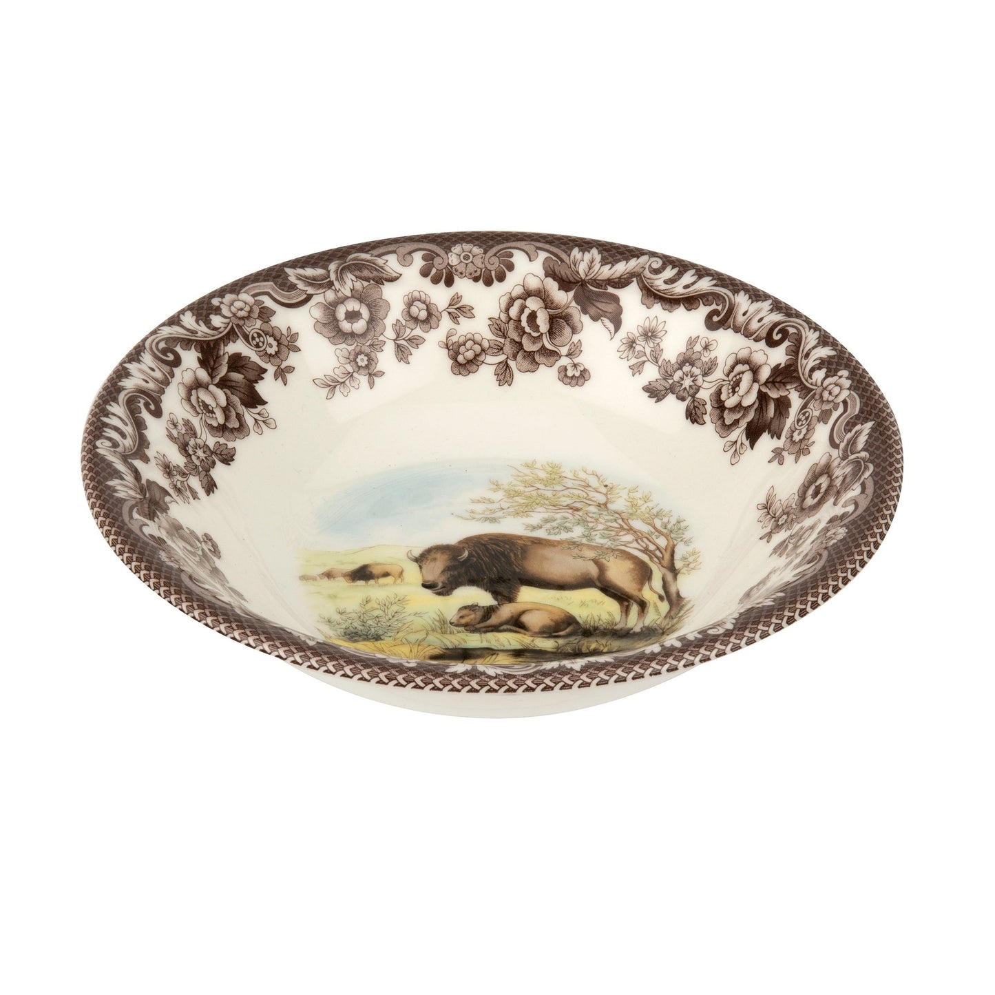 Spode Woodland Ascot Soup/Cereal Bowl Bison - Shoppedeals