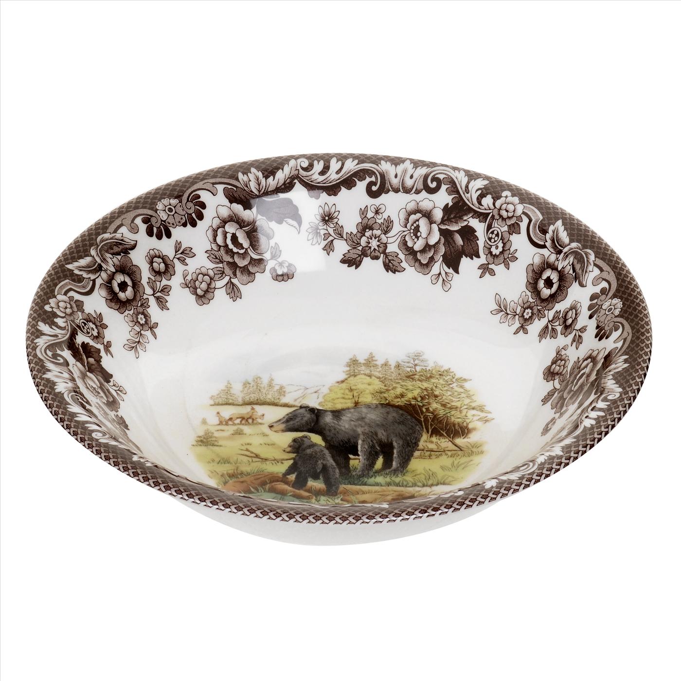 Spode Woodland Ascot Soup/Cereal Bowl Black Bear - Shoppedeals