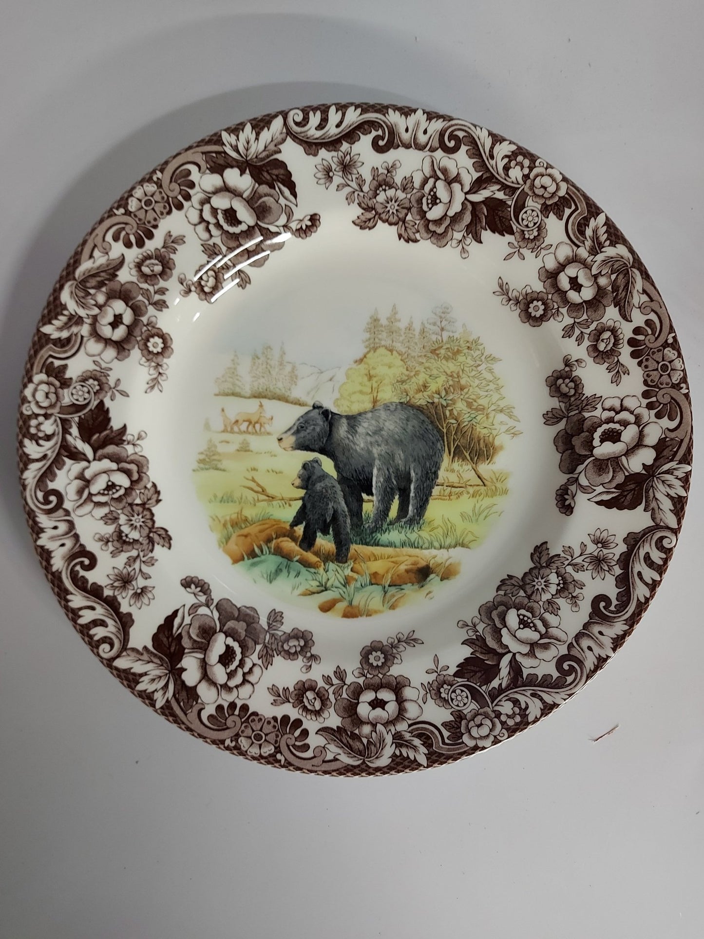 Spode Woodland Dinner Plate Black Bear - Shoppedeals