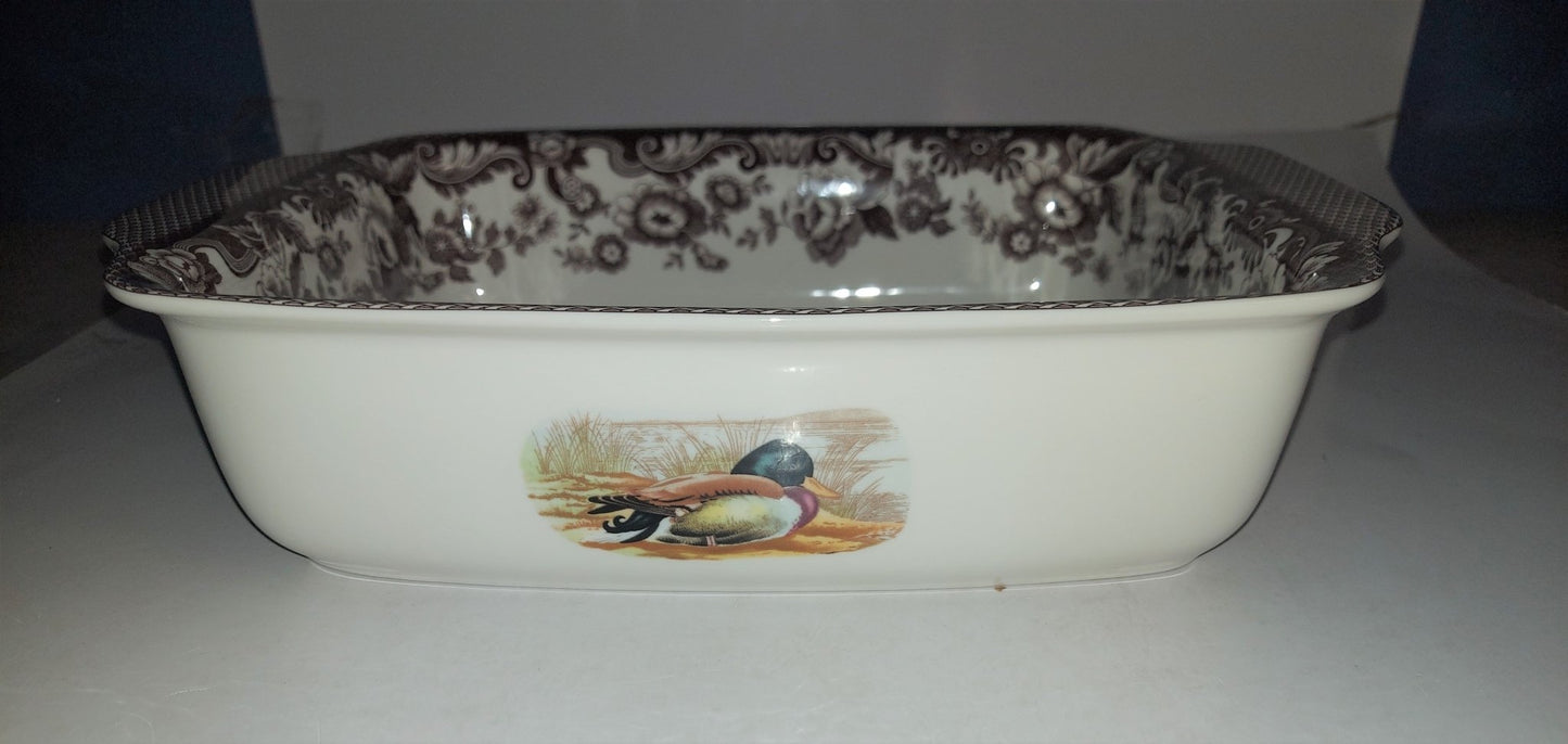 Spode Woodland Rectangle ( Lasagne) Handled Dish 12 inch x 9inch - Shoppedeals