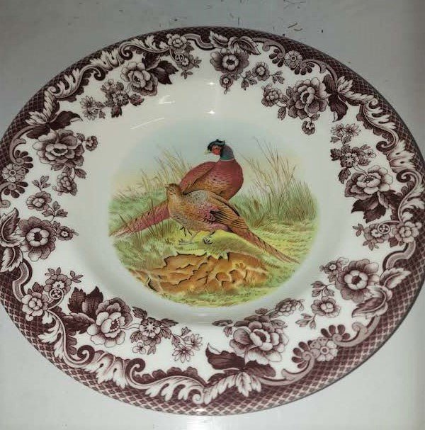 Spode Woodland Rim Soup Bowl- Pheasant - Shoppedeals