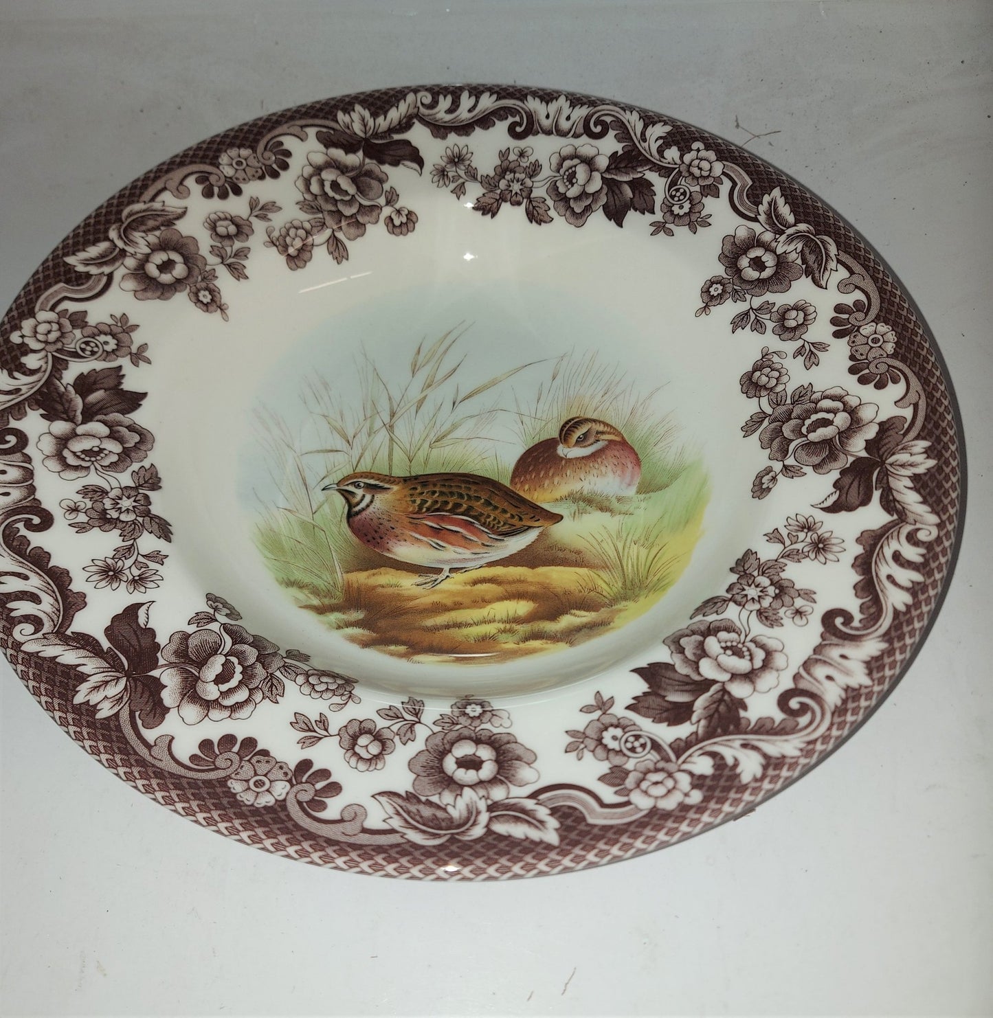 Spode Woodland Rim Soup Bowl- Quail - Shoppedeals
