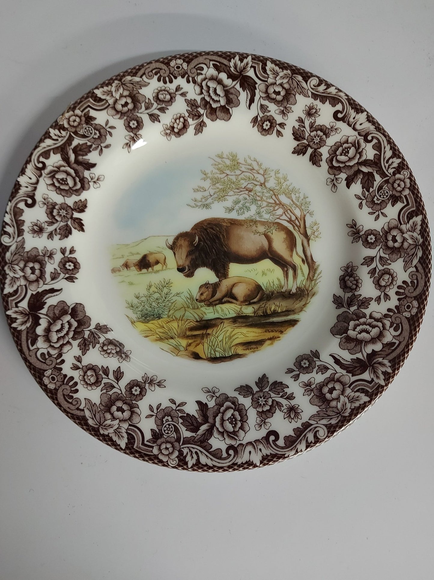 Spode Woodland Salad Plate Bison - Shoppedeals