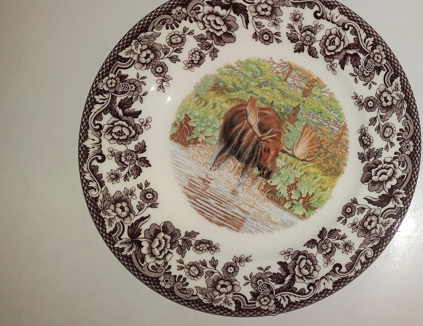 Spode Woodland Salad Plate Moose - Shoppedeals