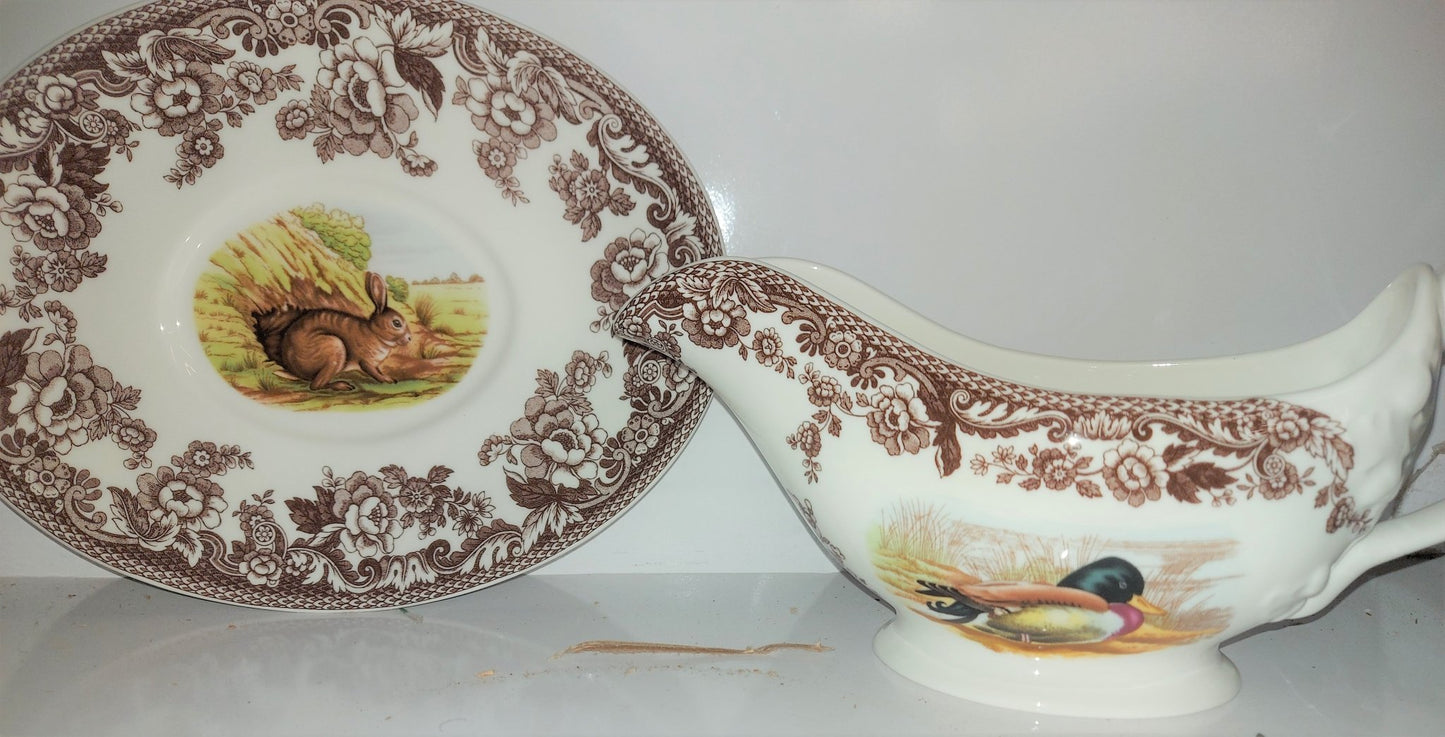 Spode Woodland Sauceboat And Stand- - Shoppedeals