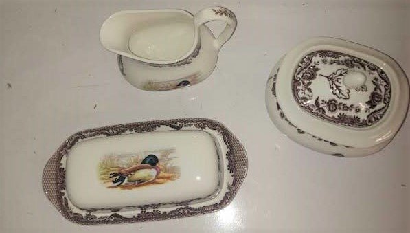 Spode Woodland set includes Covered Butter +Covered Sugar and creamer- - Shoppedeals