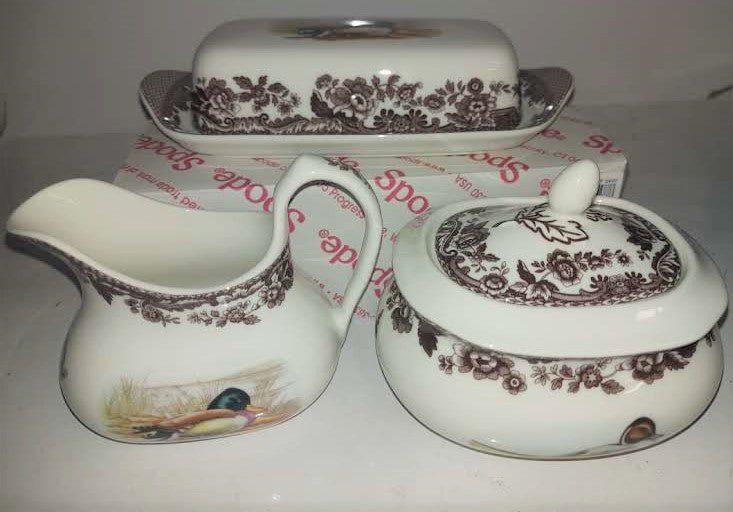 Spode Woodland set includes Covered Butter +Covered Sugar and creamer- - Shoppedeals