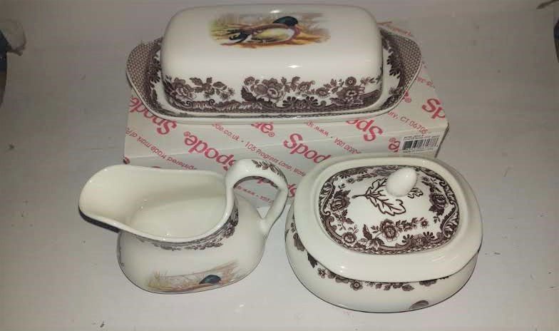 Spode Woodland set includes Covered Butter +Covered Sugar and creamer- - Shoppedeals