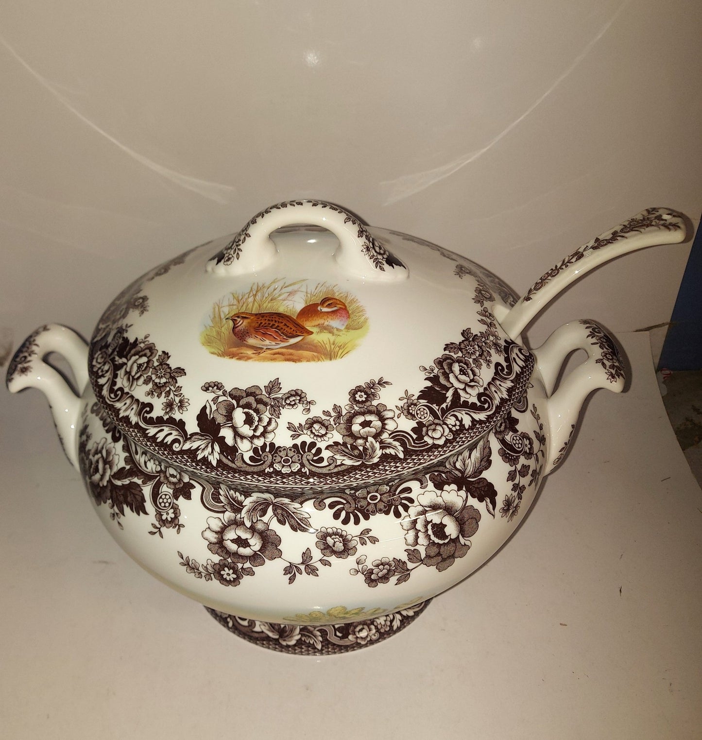 Spode Woodland Soup Tureen+ Delamere matching Ladle - Shoppedeals