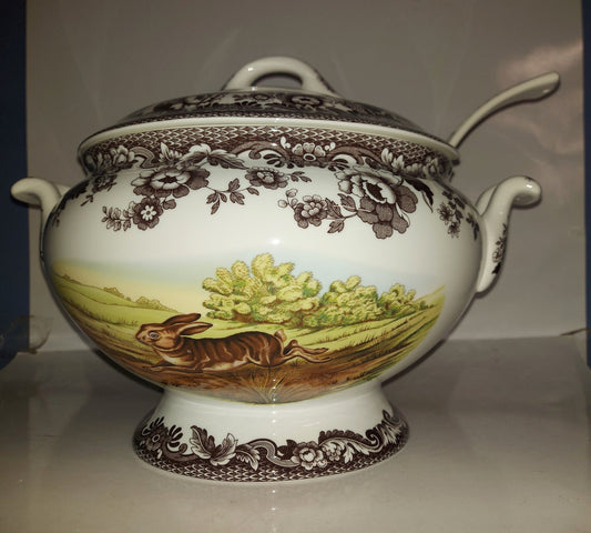 Spode Woodland Soup Tureen+ Delamere matching Ladle - Shoppedeals