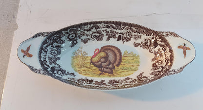 Spode Woodland Bread Tray 15.25 Inch, Turkey