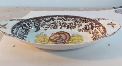 Spode Woodland Bread Tray 15.25 Inch, Turkey