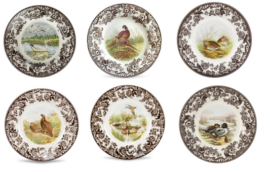 Spode Woodland 6 pk Salads- 6 different designs all birds
