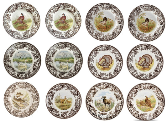 Spode Woodland Set Of 12 SALAD Plates- style 3645