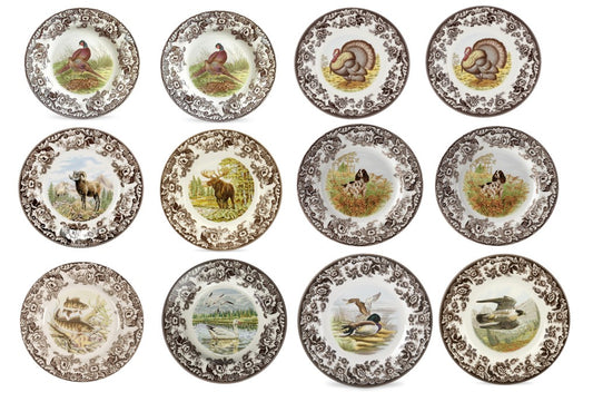 Spode Woodland Set Of 12 Dinner Plates-  style 3671