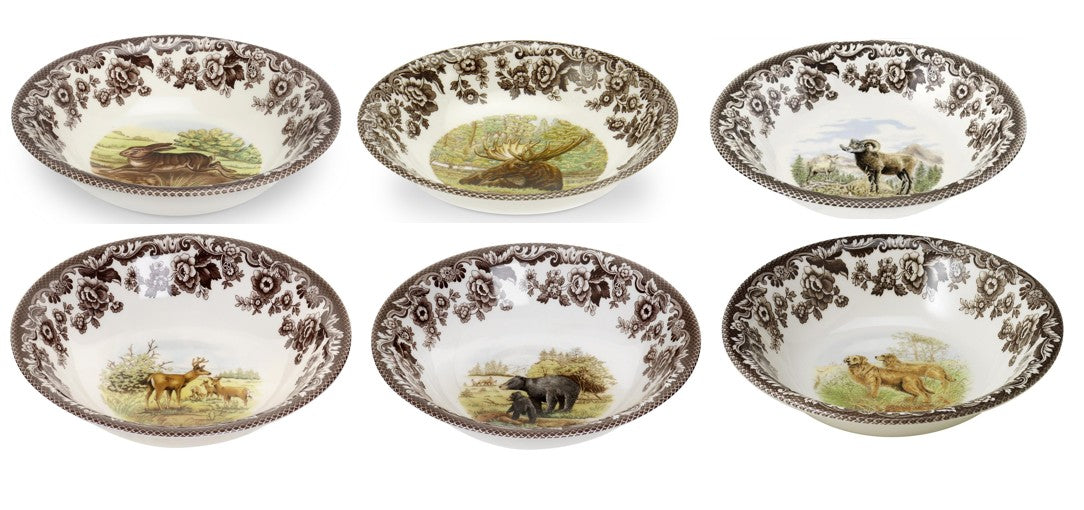 Spode Woodland Ascot Set of 6 Bowls all animals 3715