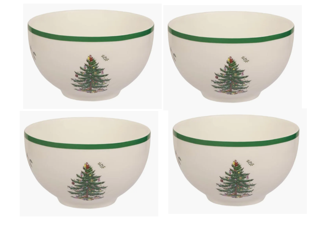 Spode Christmas Tree set of 4 rice bowls ---7003----