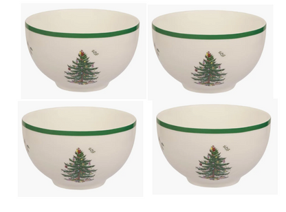 Spode Christmas Tree set of 4 rice bowls ---7003----