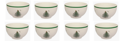 Spode Christmas Tree set of 8 rice bowls ---7004