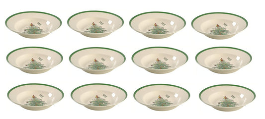 Spode Christmas Tree Rim Soups Set of 12- LTD Time PROMO-