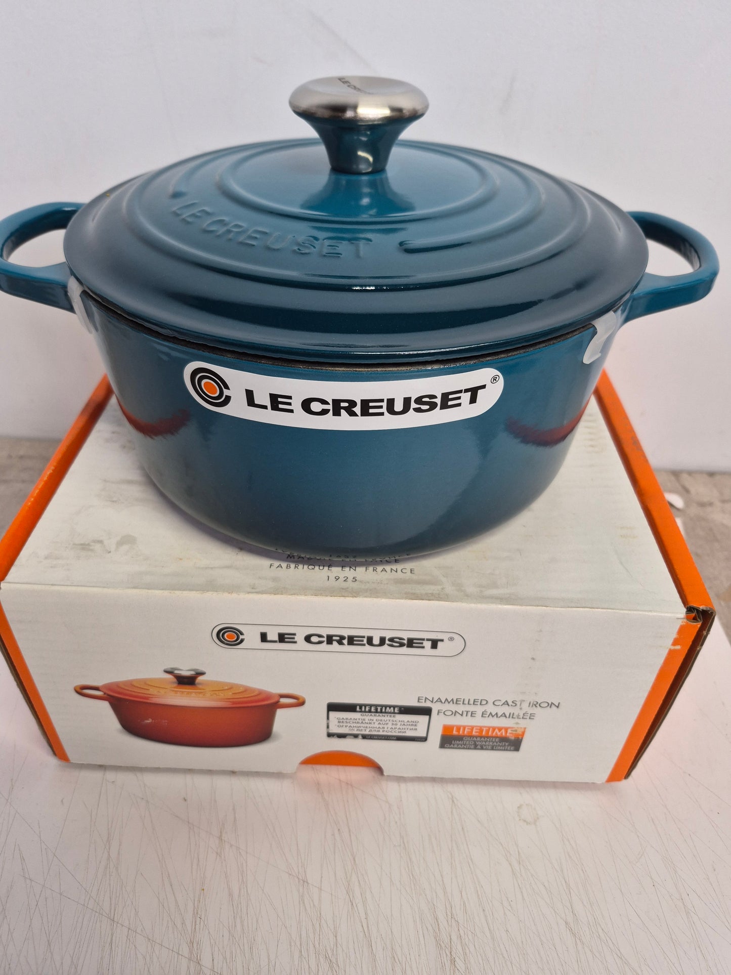 Le Creuset - 4.3 l TEAL Enamel Cast Iron Round Oven---9205---