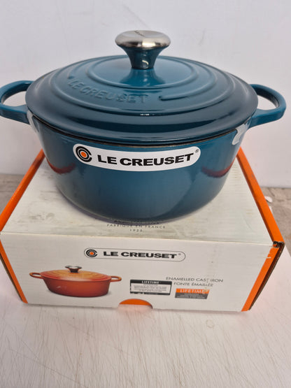 Le Creuset - 4.3 l TEAL Enamel Cast Iron Round Oven---9205---