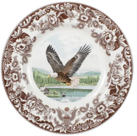 Spode Woodland Dinner plate  250th anniversarry eagle